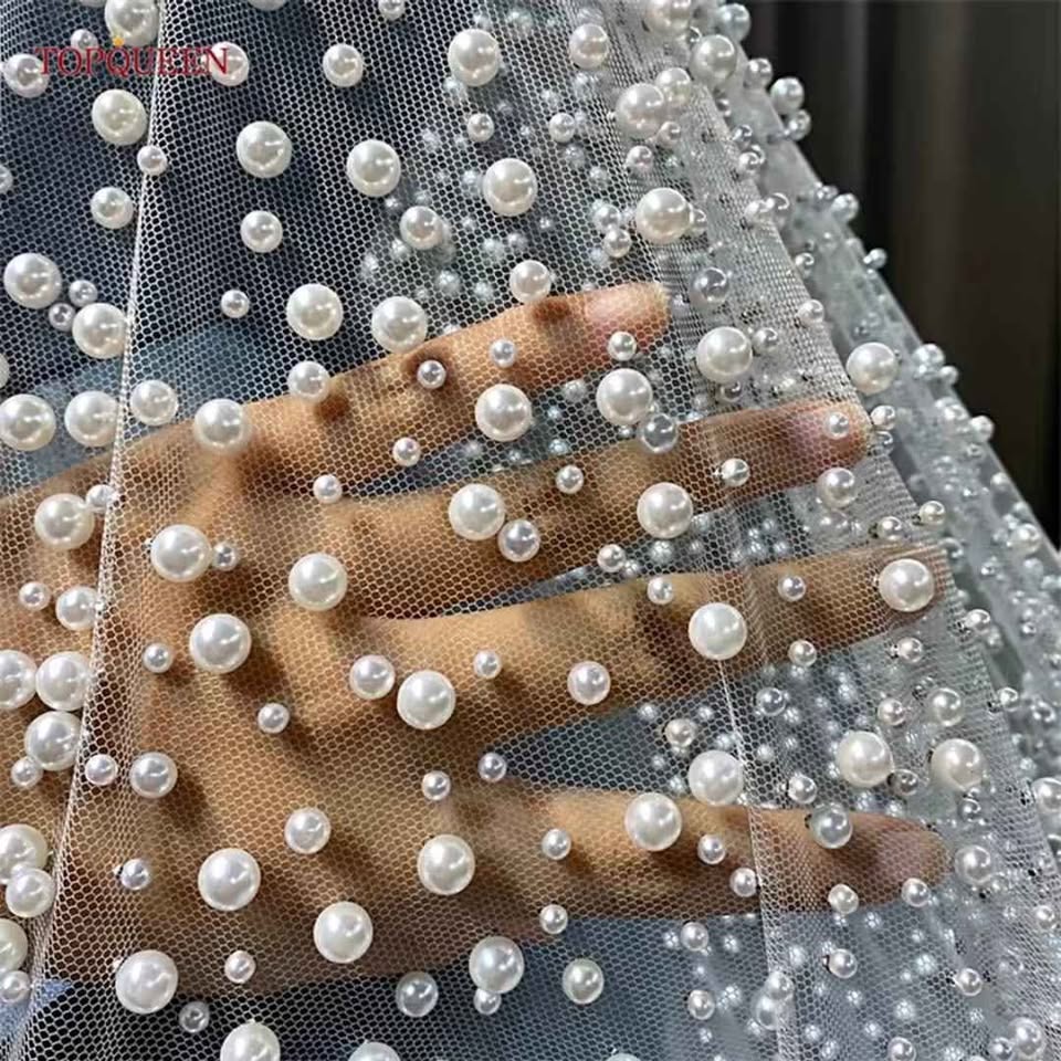 Pearl Detail Cathedral Veil - 118 inches