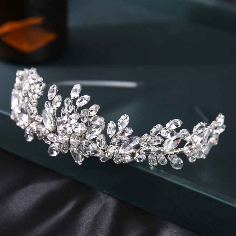 Silver Rhinestone Headband - For Wedding, Pageant, Quinceanera, etc.